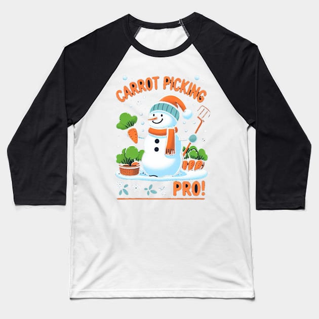 Carrot Picking Pro Baseball T-Shirt by ramith-concept